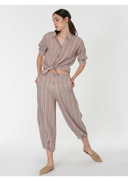 Çizgili Şalvar Pantolon Standart Renk Y1964113_089 modelleri