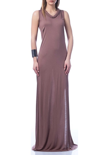 Kolsuz Uzun Elbise Kahve Y1441009_005 modelleri