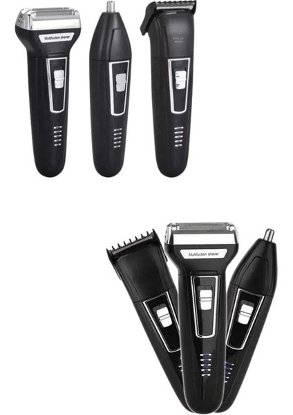 Tıraş Makinesi 3 Başlıklı T Başlıklı Hassas Ciltlere Özel Saç Sakal Vücut Kulak ve Burun modelleri