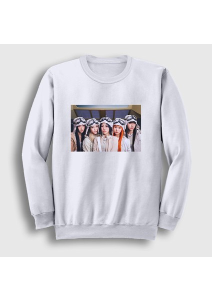 Unisex Beyaz Band K Pop Young Posse Sweatshirt