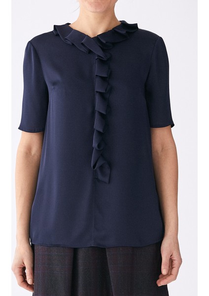 Fırfır Detaylı Bluz Lacivert K1913305_015