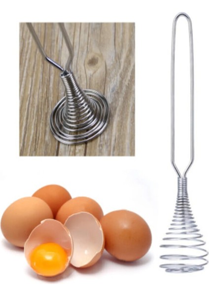 Paslanmaz Metal Mini Yumurta Çırpıcı & Karıştırıcı