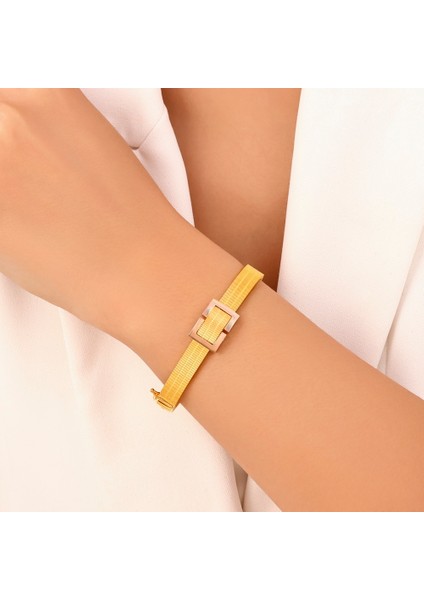 Tasarım Altın Kelepçe - 14K