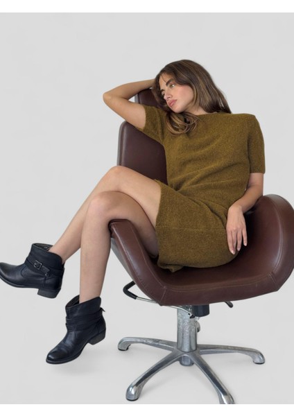 Triko Elbise Kadın Tütün Rengi fiyatları