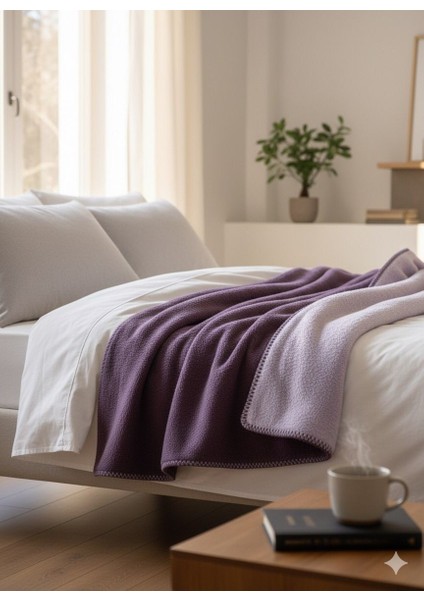 Çift Taraflı Çift Renk Yünlü Akrilik Polar Battaniye - Tv Battaniyesi 180X220 - 2200 Gram (9 Renk )