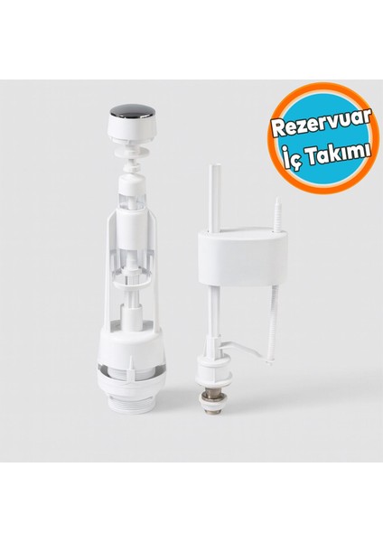 Rezervuar Iç Takım Basmalı Klozet Sifon Iç Takımı