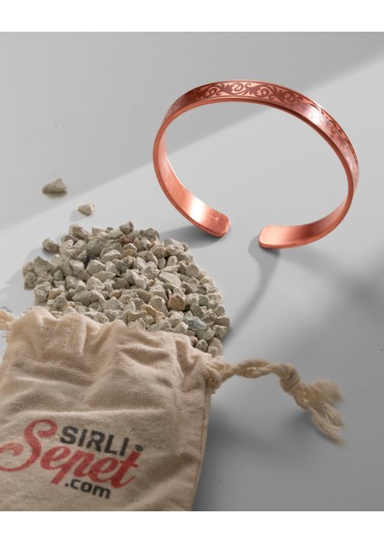 Sarmal Sarmaşık Desenli Bakır Bilezik (Zeolit Taşı) modelleri