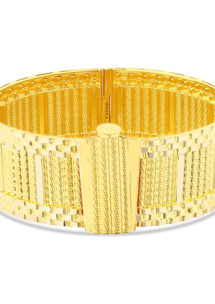 Tasarım Altın Kelepçe Bilezik - 14K