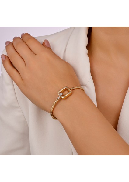 Altın Tasarım Kelepçe - 14K