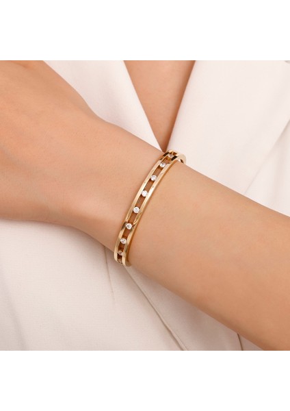 Tasarım Altın Kelepçe - 14K