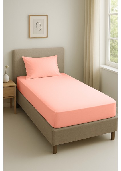 🛏️ Pamuklu Tek Kişilik 100X200+30 Lastikli Yastıklı Fitted Çarşaf – Örme Kumaş, Yumuşak Dokulu, Esnek ve Kolay Kullanım