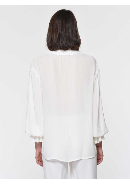 Kol Ve Yaka Detaylı Bluz Krem Y1913009_047 fırsatları