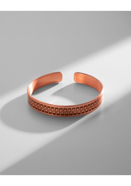 Duvar Desenli ve Dua Işlemeli Bakır Bilezik (Zeolit Taşı) modelleri