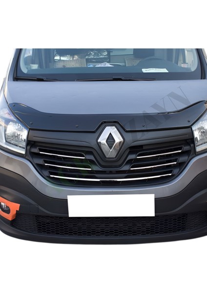 Renault Trafic 2014+ Araca Özel Kaput Rüzgarlığı A+ Pianoblack (4mm)