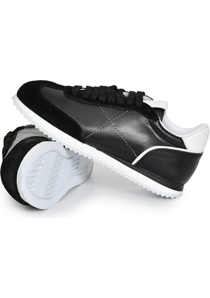 Hakiki Deri Siyah Erkek Sneaker - Eva Taban 0804 fiyatları