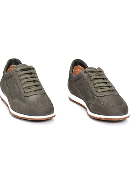 Hakiki Nubuk Deri/tekstil Haki Erkek Sneaker Ayakkabı - X241336 fiyatları
