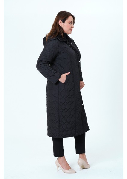 Mihrinaz Kadın Büyük Beden Içi Tüylü Kapitone Mont fiyatları