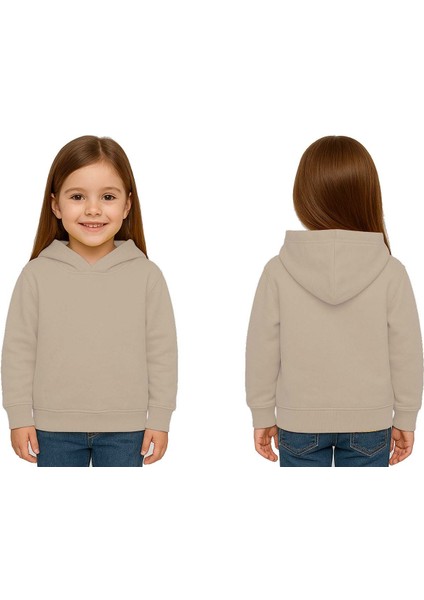Unisex Düz Baskısız Çocuk Sweatshirt Kapüşonlu 3 Iplik Şardonlu Kumaş modelleri