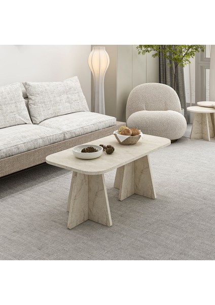 Mantar Orta Sehpa - Traverten indirimleri