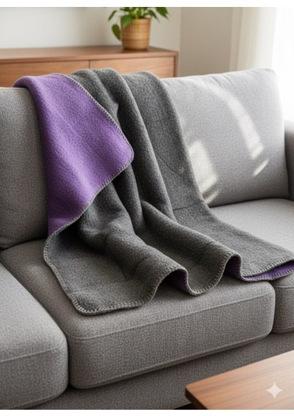 Çift Taraflı Çift Renk Yünlü Akrilik Polar Battaniye - Tv Battaniyesi 180X220 - 2200 Gram (9 Renk )