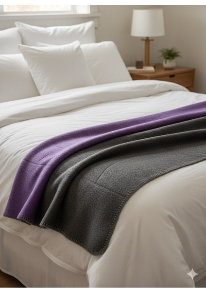 Çift Taraflı Çift Renk Yünlü Akrilik Polar Battaniye - Tv Battaniyesi 180X220 - 2200 Gram (9 Renk ) fiyatları