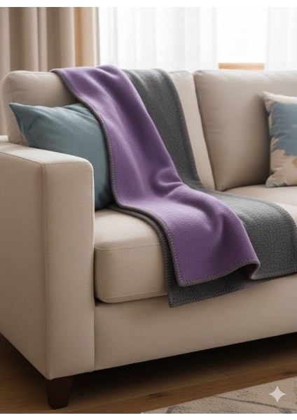 Çift Taraflı Çift Renk Yünlü Akrilik Polar Battaniye - Tv Battaniyesi 180X220 - 2200 Gram (9 Renk ) fırsatları