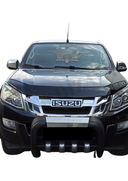 Isuzu D-Max 2012-2017 Araca Özel Kaput Rüzgarlığı A+ Pianoblack 4mm