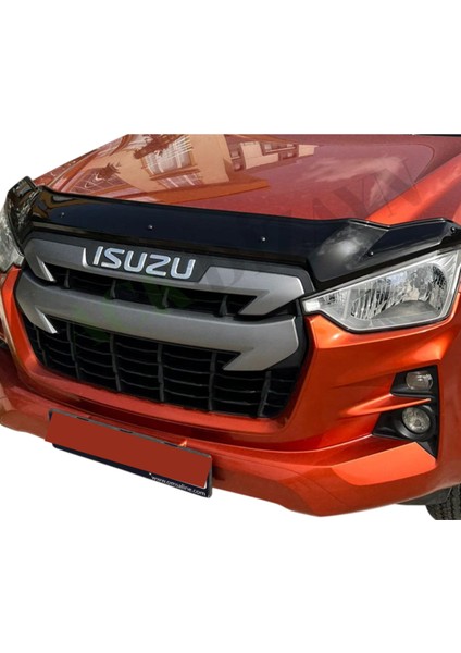 Isuzu D-Max 2018+ Araca Özel Kaput Rüzgarlığı A+ Pianoblack 4mm