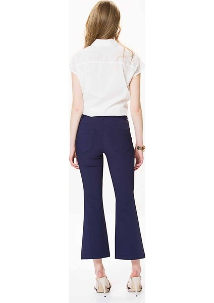 Bol Paçalı Kadın Pantolon Lacivert Y9912024_015 modelleri