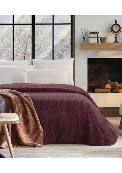 Prestige Kalın Embos Tek Kişilik Battaniye (155X220)-MÜRDÜM fiyatları