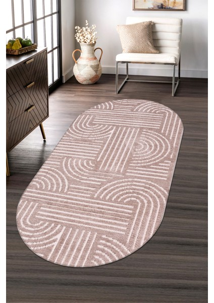 Revna Oval Halı | Yıkanabilir, Kaymaz Taban, Modern Salon ve Mutfak Halısı