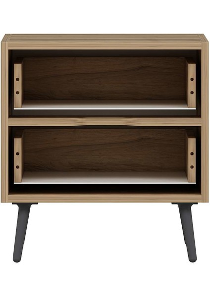 Elina Ayaklı 2 Çekmeceli Komodin - Dore/antrasit