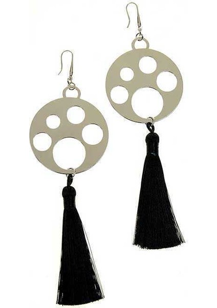 Püskül Detaylı Daire Küpe Standart Renk Y1986446_089 fiyatları