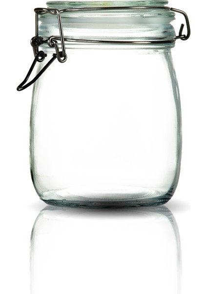 Korken Kavanoz 750 ml Vakumlu Kilitli Cam Saklama Kavanozu