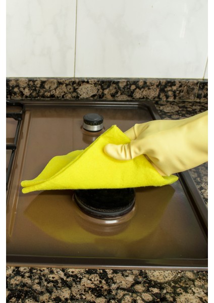 18 Adet Sarı Temizlik Bezi Banyo Mutfak Toz Bezi -Dayanıklı Uzun Ömürlü Araba Mutfak Bezi