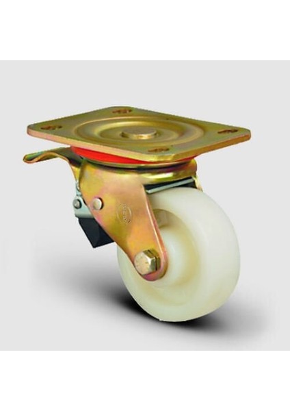 ED01HKZ55F Döner Tablalı Frenli Poliamid Ağır Tip Tekerlek Çap:55 150KG Taşır