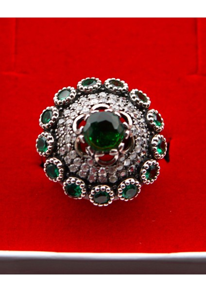 925 Ayar Kadın Gümüş Oltu Taşı Yüzük SY00085 indirimleri