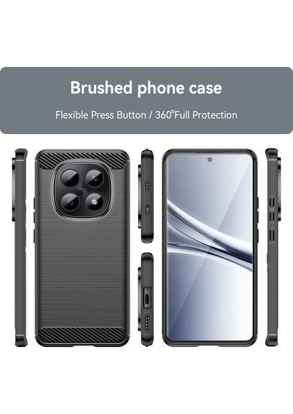 Xiaomi Redmi Note 15 Pro 5g Telefon Kılıfı, Fırçalanmış Karbon Fiber Dokulu Esnek Tpu Tampon, Darbe Emici Koruyucu Kılıf Xiaomi Redmi Note 15 Pro 5g (Yurt Dışından) modelleri