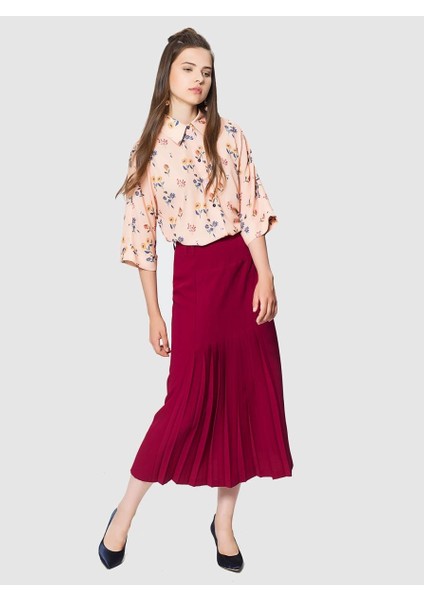 Piliseli Cep Detaylı Etek Vişne K1815014_115 fiyatları