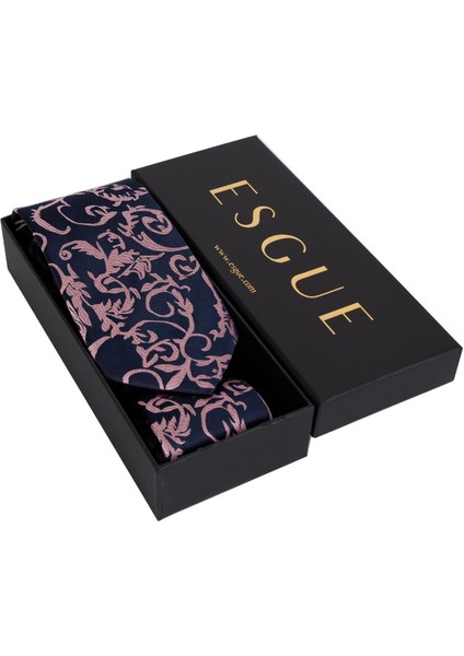 8 cm Lacivert Pembe Desenli Hand Made Klasik Geniş Mendilli Kravat fırsatları