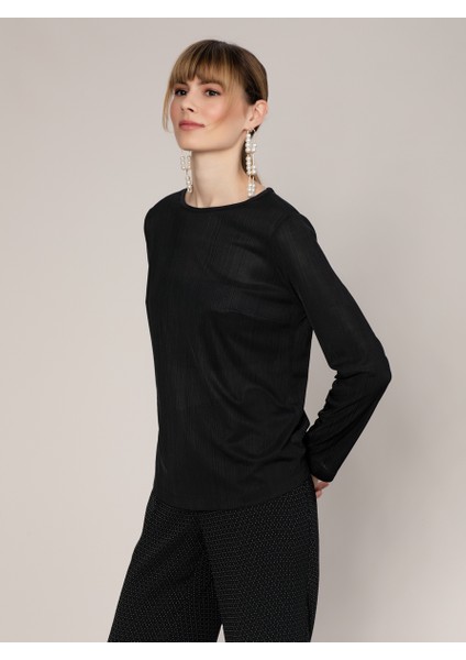 Yuvarlak Yaka Bluz Siyah K1913104_001 fiyatları