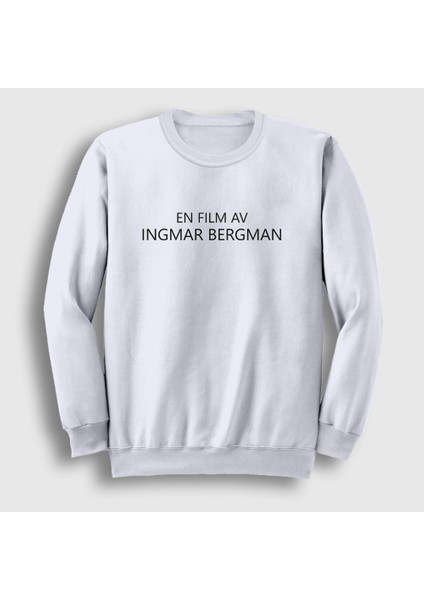 Unisex Beyaz En Film Av Ingmar Bergman Hediye Yönetmen Sweatshirt