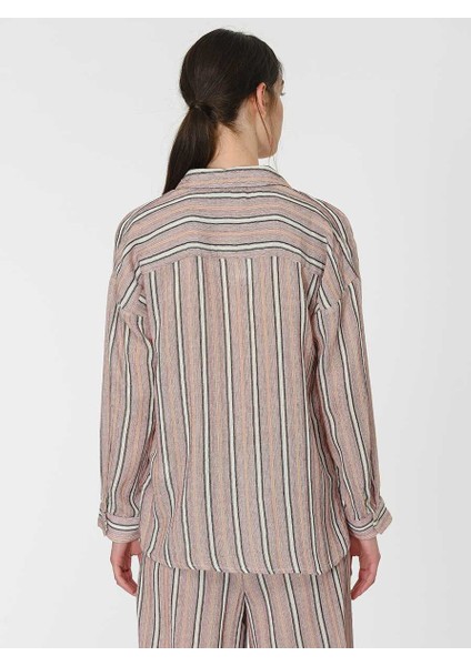 Çizgi Desenli Kadın Gömlek Standart Renk Y1964112_089 fiyatları