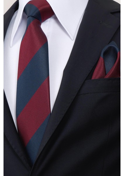 8 cm Bordo Lacivert Parçalı Desen Hand Made Klasik Geniş Mendilli Kravat fiyatları