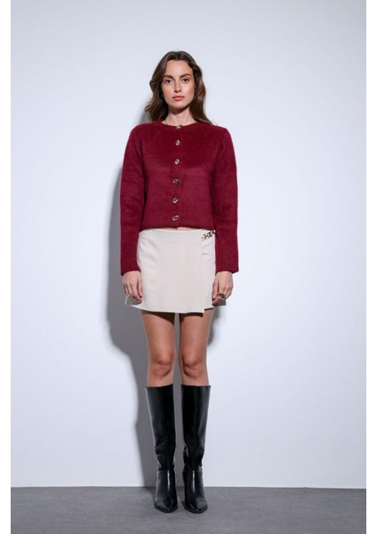 Taş Pileli Zincir Detaylı Şort Etek fiyatları