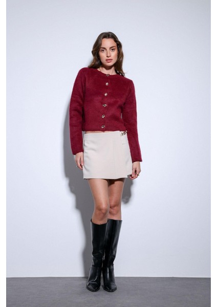 Taş Pileli Zincir Detaylı Şort Etek indirimleri