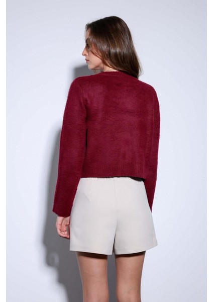 Taş Pileli Zincir Detaylı Şort Etek