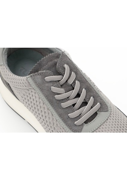 Triko Örme/süet Deri Gri Spor Erkek Ayakkabı – Eva Taban 2321