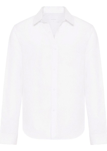 Ekru Relax Fit Modal Kumaş Erkek Gömlek