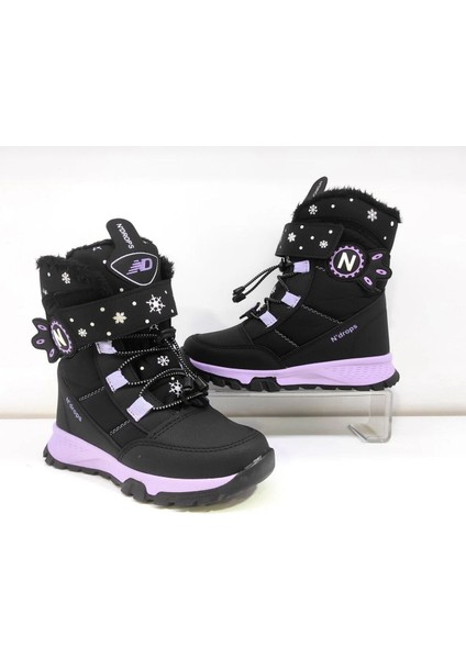 N'drops Kürklü Kaydırmaz Kauçuk Tabanlı Çocuk Botu